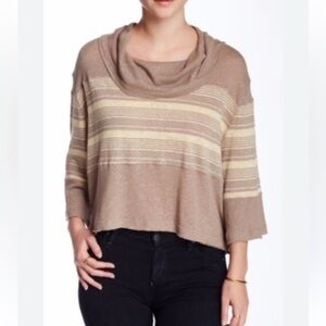 We The Free‎ Tan and Cream Striped Top